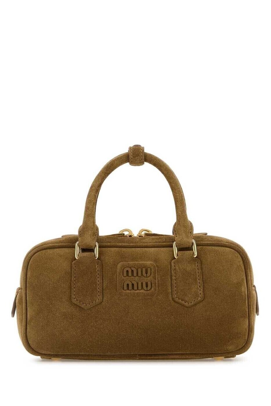 Miu Miu Business Briefcase Leather Camel Brown